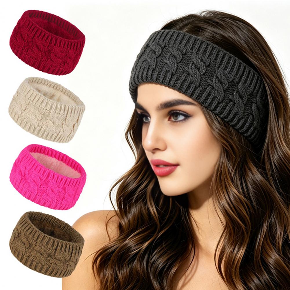 Fleece Ear Warmer Band - Bando Rajut Elastis Penghangat Telinga Musim