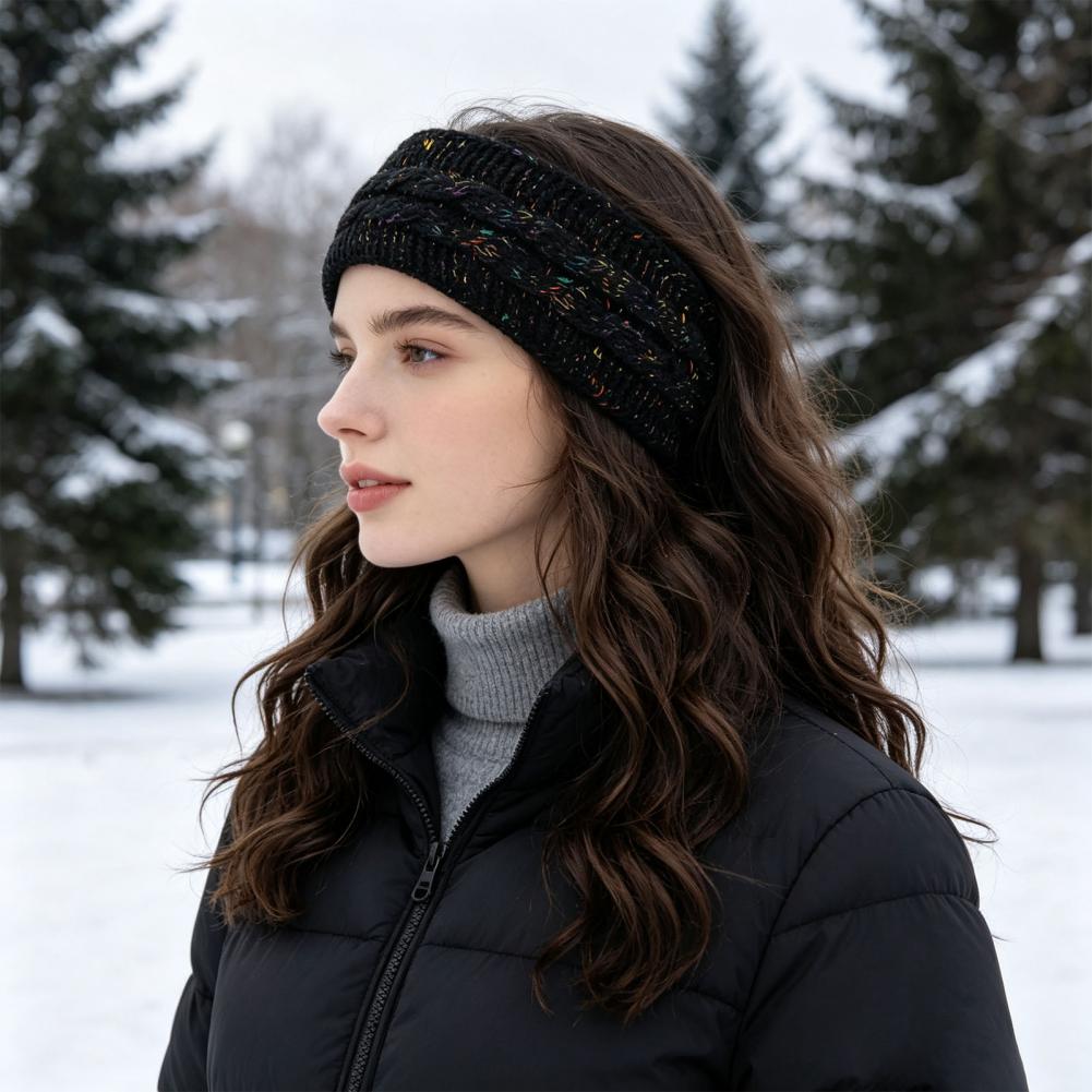 Fleece Ear Warmer Band - Ikat Rambut Elastis Nyaman untuk Musim