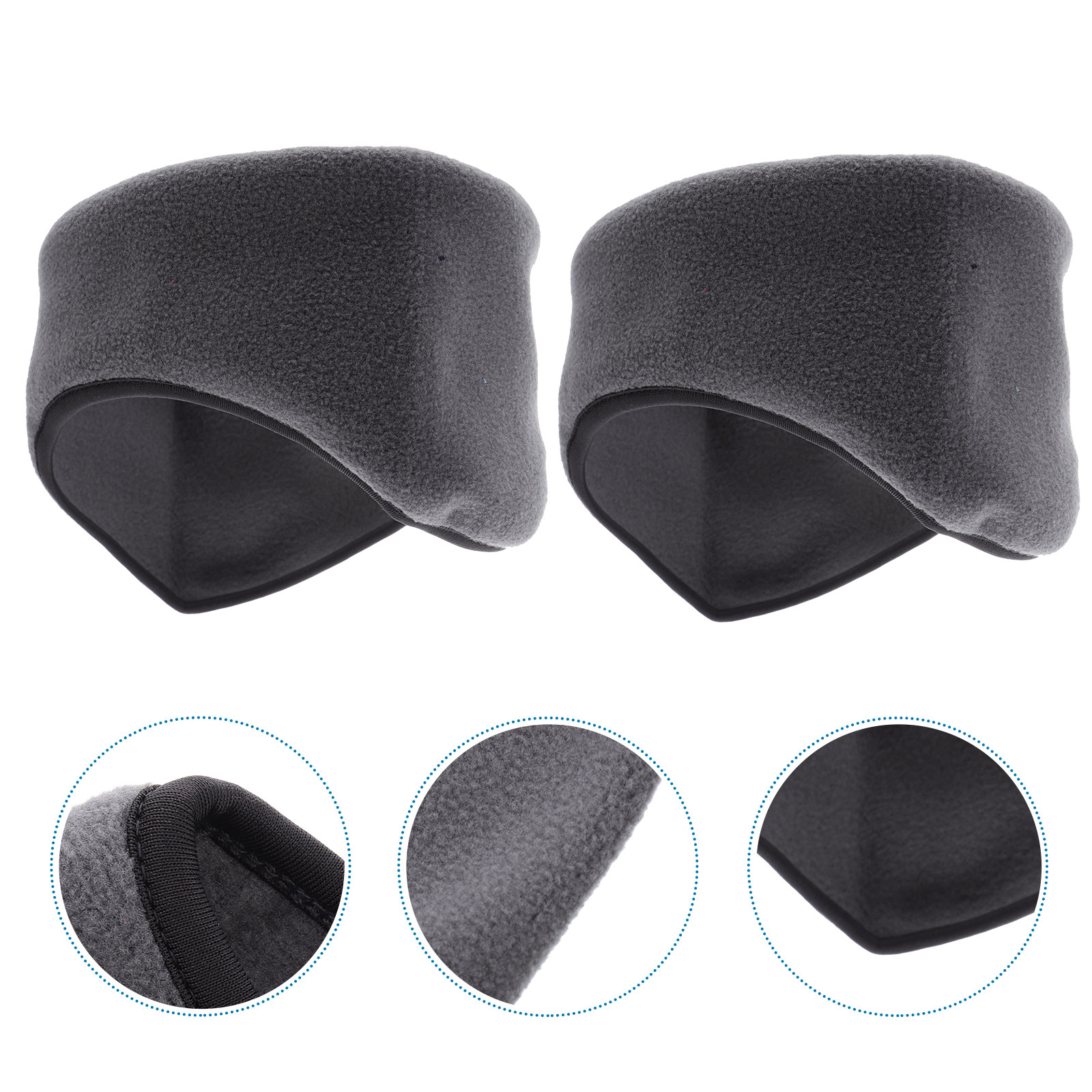 Fleece Ear Warmer Band - 2Pcs Penutup Telinga Hangat Anti Angin,
