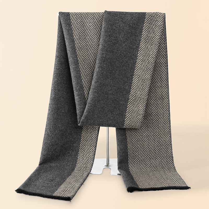 Wool Scarf Men - Syal Pria Musim Dingin Mewah, Selendang
