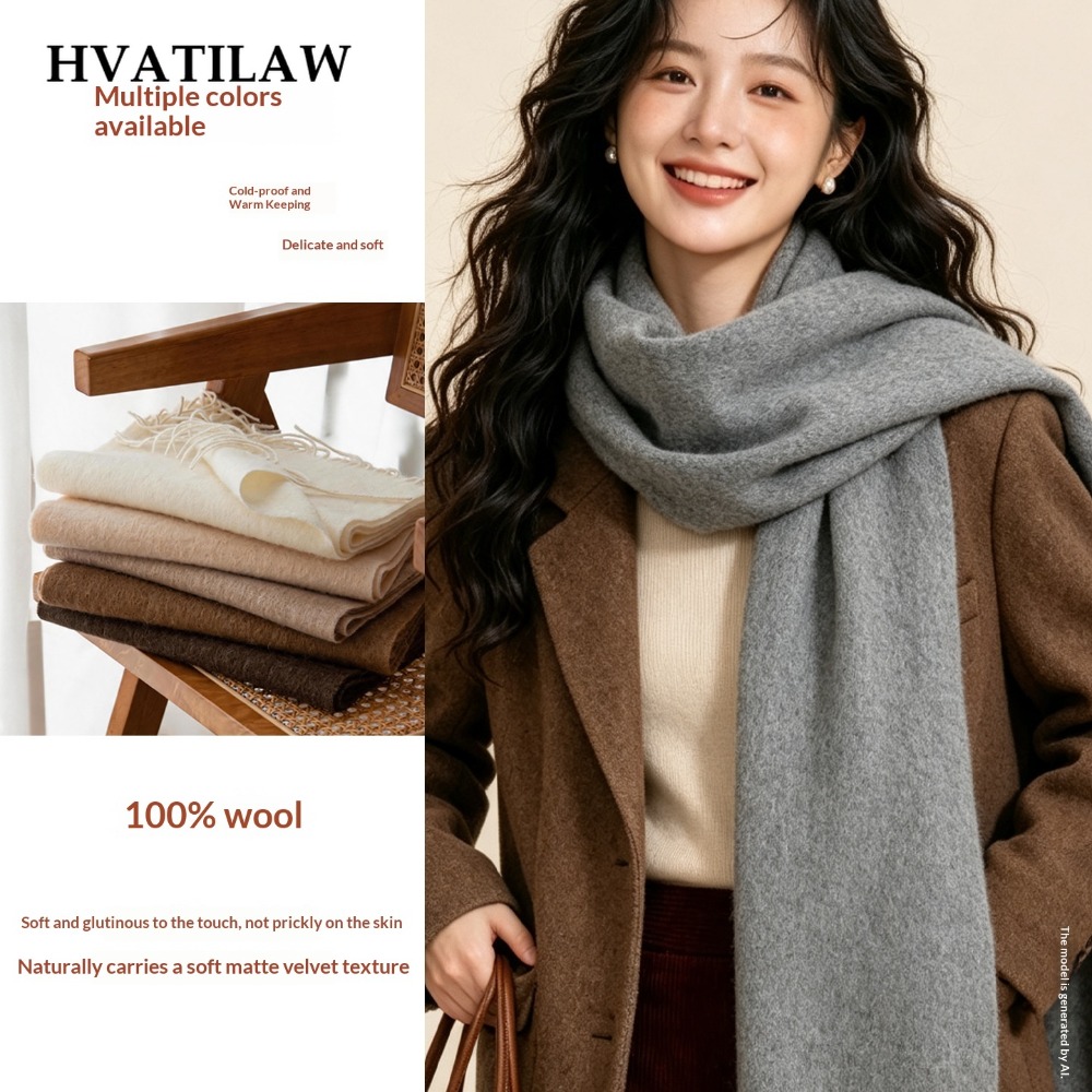 Wool Scarf Men - Syal Wol 100% Hangat untuk Musim